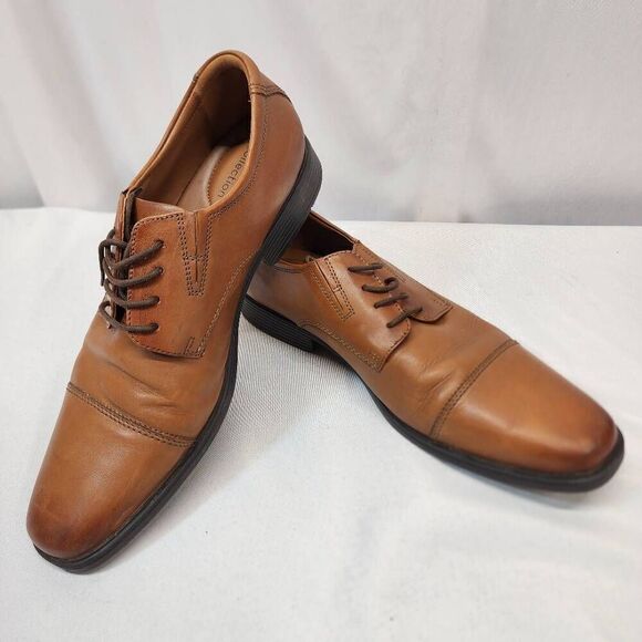 Clarks Tilden Cap Toe Oxford Dress Shoes Mens 11.5 M Dark Tan Leather Lace Up main image 5